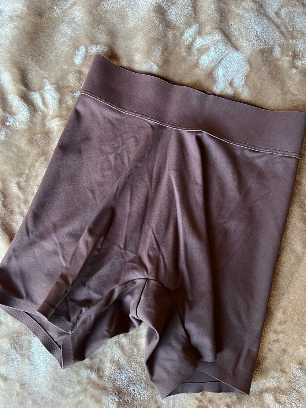 aerie Brown High-Rise Seamless Athletic Bike Shorts